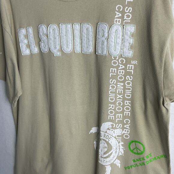 El Squid Roe 20th Anniversary Cabo Mexico Tan Mens Size XL Short Sleeve Shirt - Picture 3 of 10